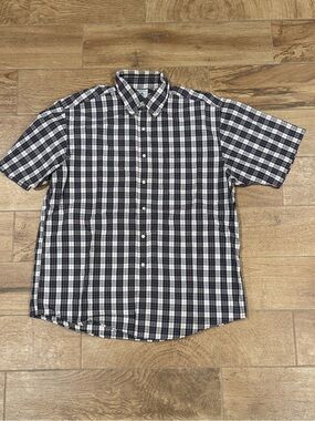 Brook’s Brothers Plaid Short Sleeve Collared Button Up